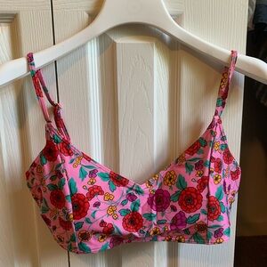 Floral Pink Bralette Bikini top